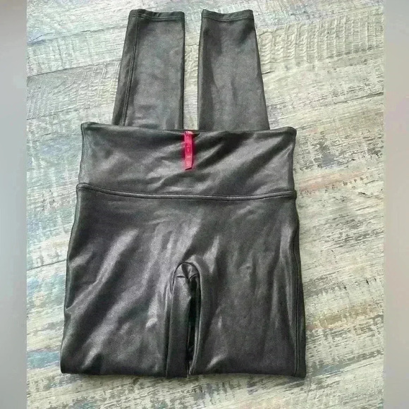 SPANX Faux Leather Leggings Regular Small Black - Picture 13 of 13